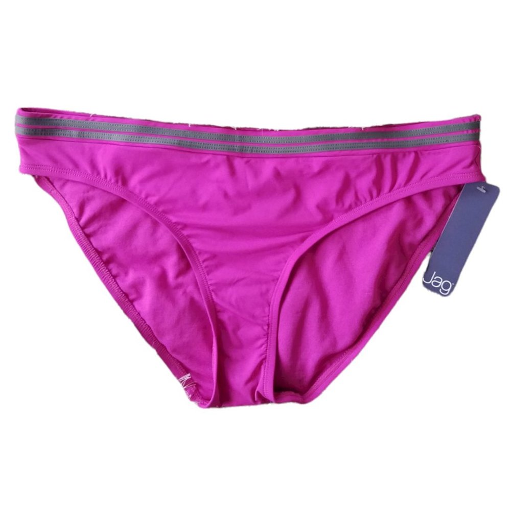 💖💖NWT JAG HOT PINK & GRAY BIKINI BOTTOMS (XL)